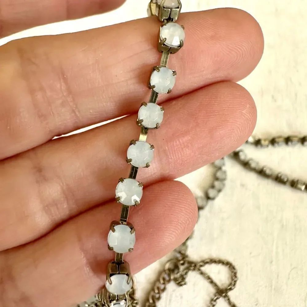 Multi chain blue beaded necklace - Picture 8 of 11